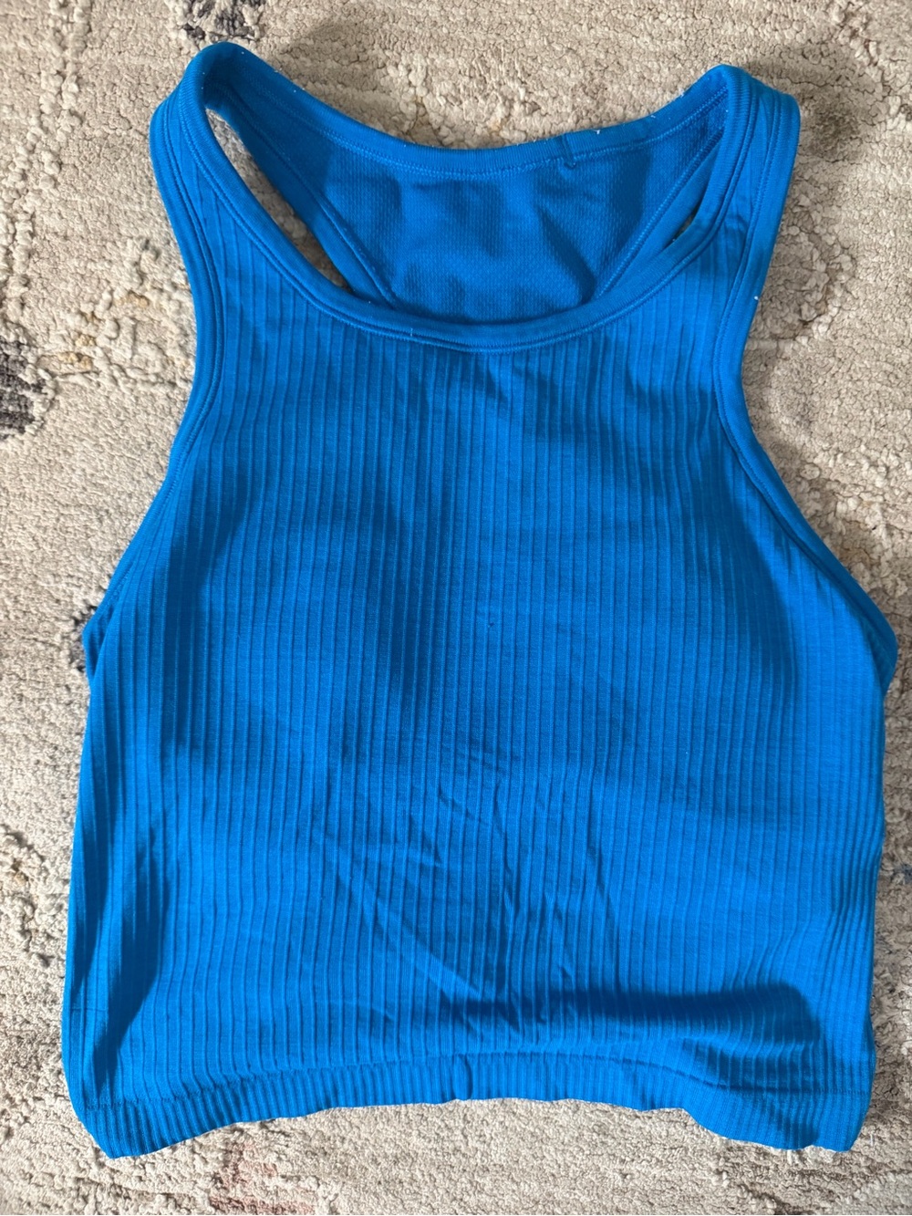 Lululemon Ribbed Racerback Crop Tank - Blue - Picture 2 of 2
